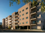 The exterior side of La Vida Llena building during sunset.