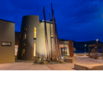 Night shot of Laguna Health Center. 