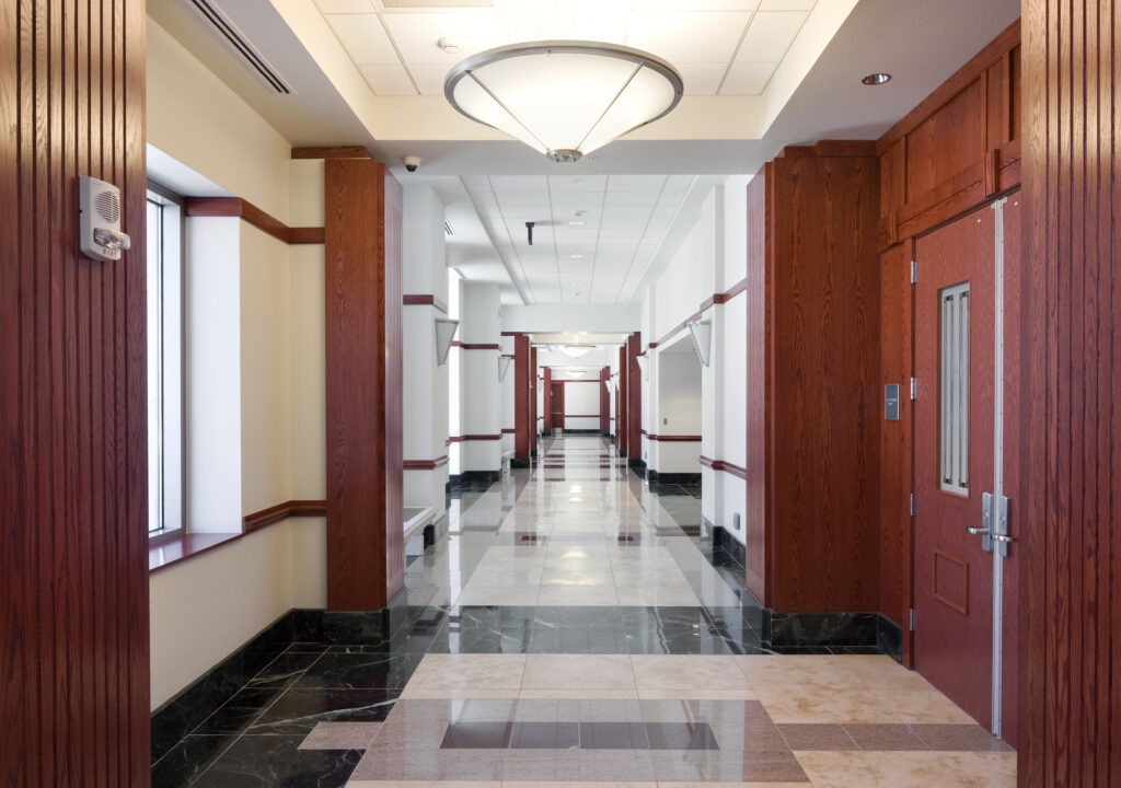 Courtroom hallway