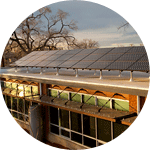building with solar panels installed.